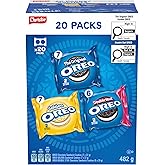 OREO, 20 Snack Packs (Individually Wrapped), 40 Cookies, School, Lunch, Travel, Gift, Birthday, Bulk Variety Pack of OREOs Or