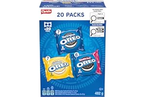 OREO, 20 Snack Packs (Individually Wrapped), 40 Cookies, School, Lunch, Travel, Gift, Birthday, Bulk Variety Pack of OREOs Or