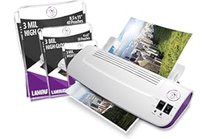 Purple Cows Hot and Cold 9" Laminator | Warms up in just 3 - 5 minutes with 50 pouches / pockets