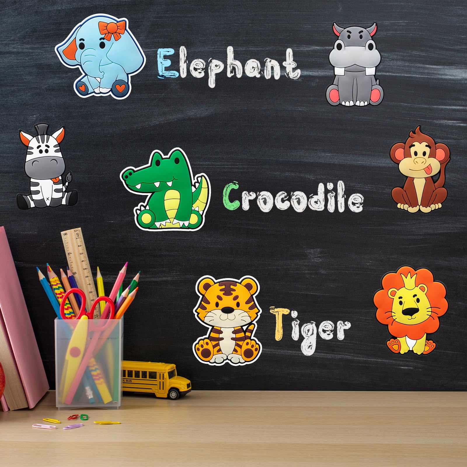 DMIGHT Fridge Magnets for Toddlers 1-3, Animal Refrigerator Magnet for Kids, Baby Educational Gift, Full Back Magnetic Kids Magnets