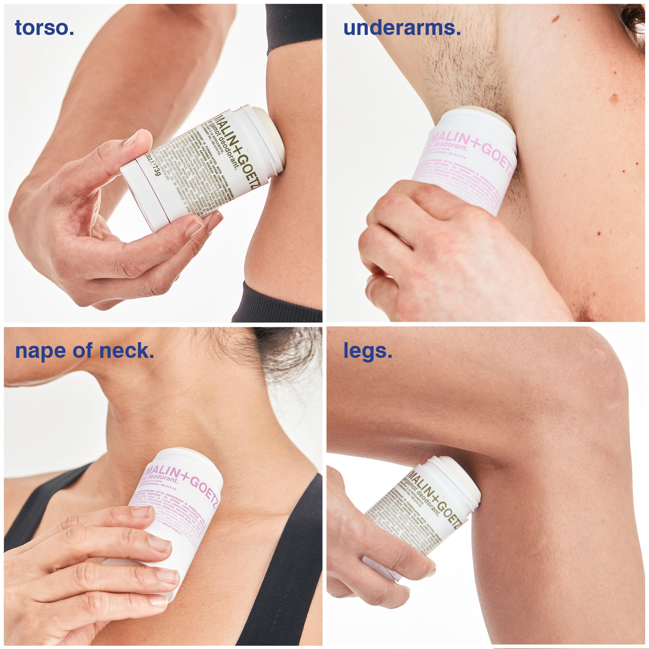 Malin + Goetz Deodorant - Men & Women's Stick Deodorant, Scented Deodorant for All Skin Types, Natural Fragrance & Color, Aluminum Free Natural Deodorant