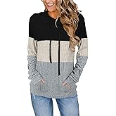 Bosmeer Hoodies for Women Casual Long Sleeve Drawstring Loose Fit Pullover Sweaters Tops for Women Trendy 2025 Fall Fashion