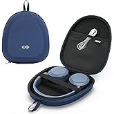 Headphone Case Hard Shell Super-Slim for Sony/JBL/Bose/Soundcore Anker/BERIBES KVIDIO TOZO JLab Over-Ear Headphones Universal Portable Travel Organizer Bag (Light Blue)