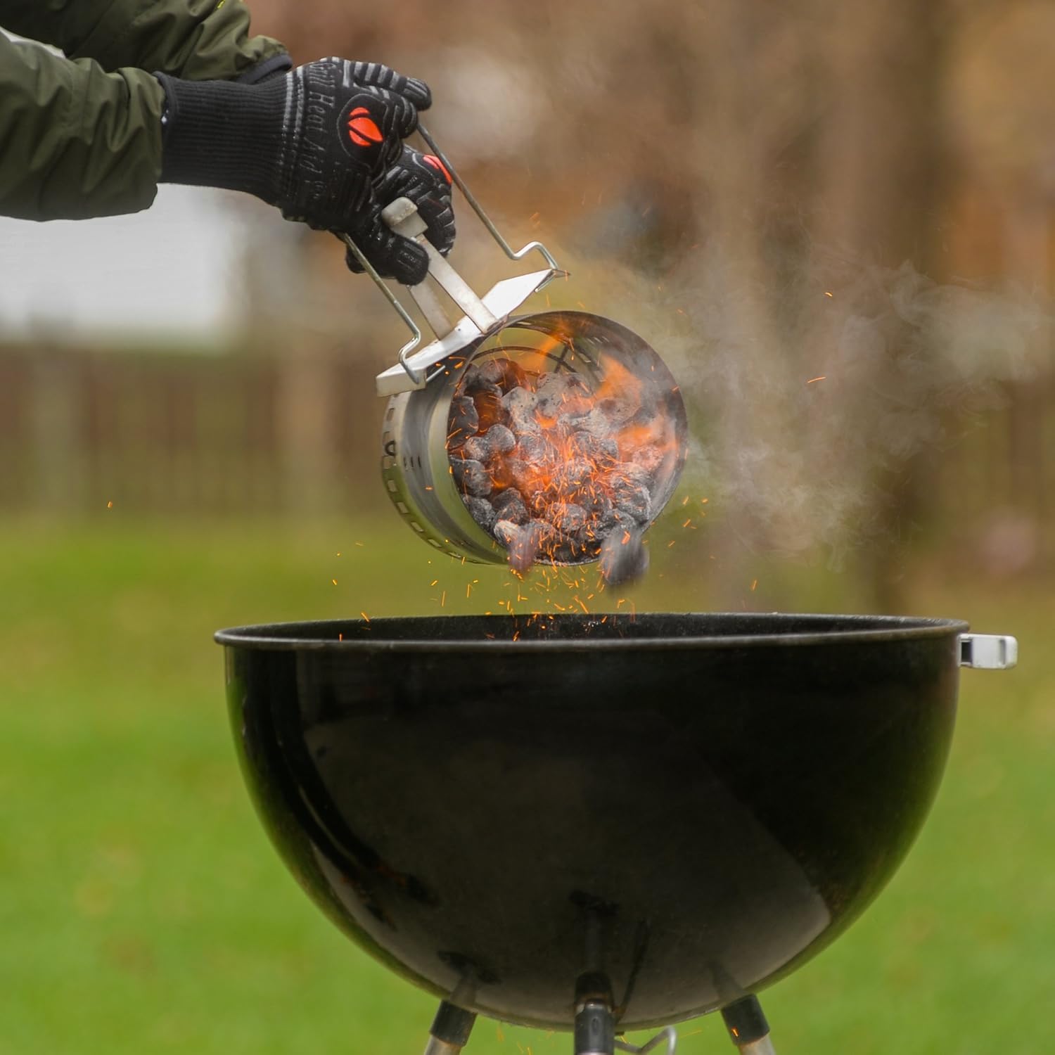 Grill Heat Aid BBQ Gloves Heat Resistant 1, 472℉ Extreme. Kitchen Dexterity Handle Oven Cooking Hot Food on Cast Iron, Baking, Barbecue, Smoker. Multi-Purpose Fireproof Indoor Outdoor Use Men & Women : Garden & Outdoor