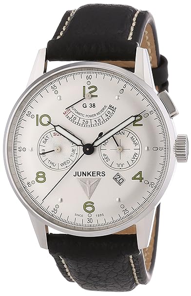Junkers Herren-Armbanduhr XL G 38 Analog Automatik Leder 69604