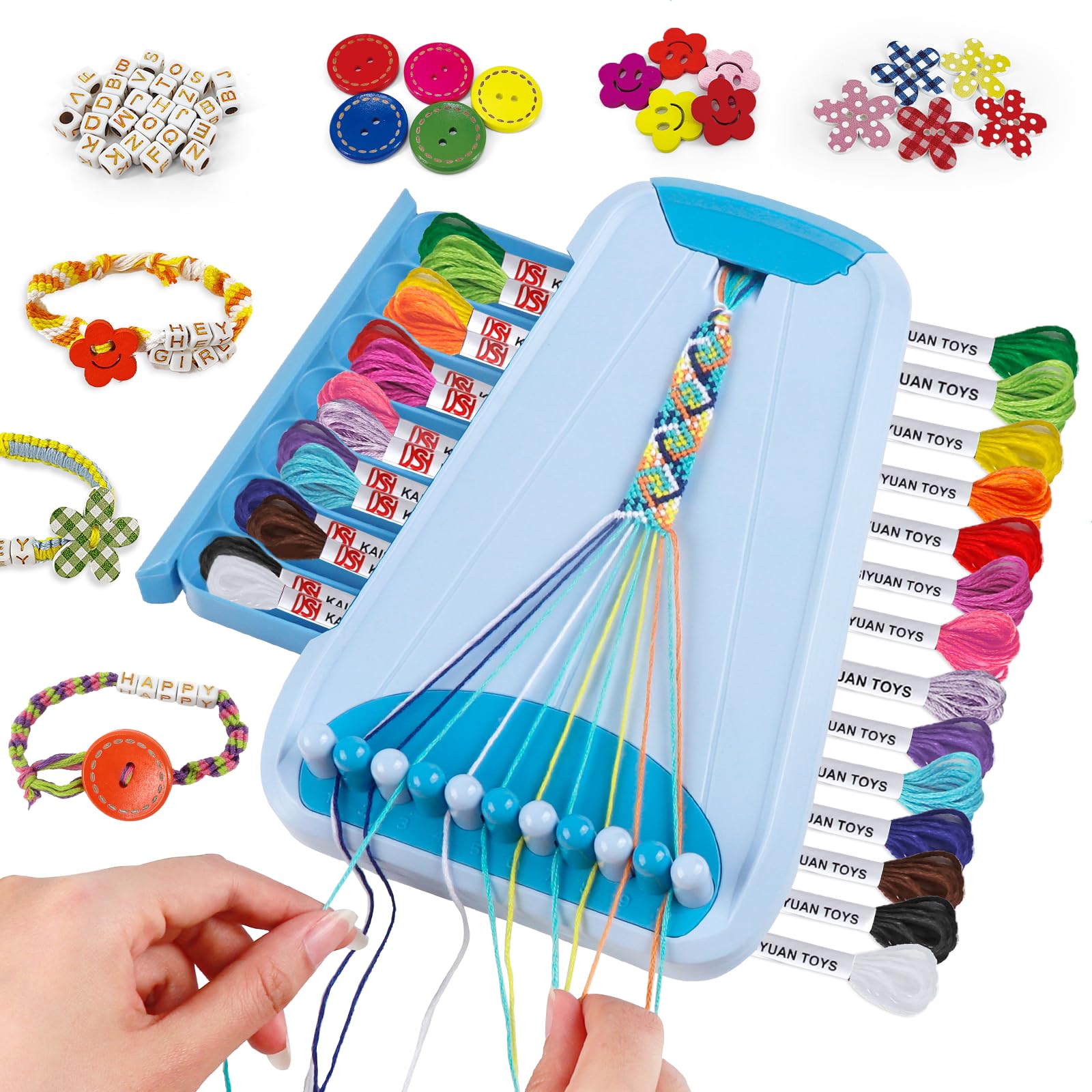 Photo 1 of Bracelet Making Kit for Girls - Friendship Bracelet Kit - Christmas Gifts for Ages 6 7 8 9 10 11 12 Year Old Girl Birthday Gifts, Arts and Crafts for Kids Ages 8-12 Teen String Bracelets DIY Maker
