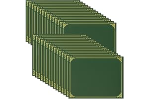 Ndsox 30 Packs Green Certificate Holders, Graduation Diploma Holders, 350GSM, Diploma Covers with Gold Foil Border for Letter Size 8.5" x 11" Award Certificate Paper, Cardstocks and Documents
