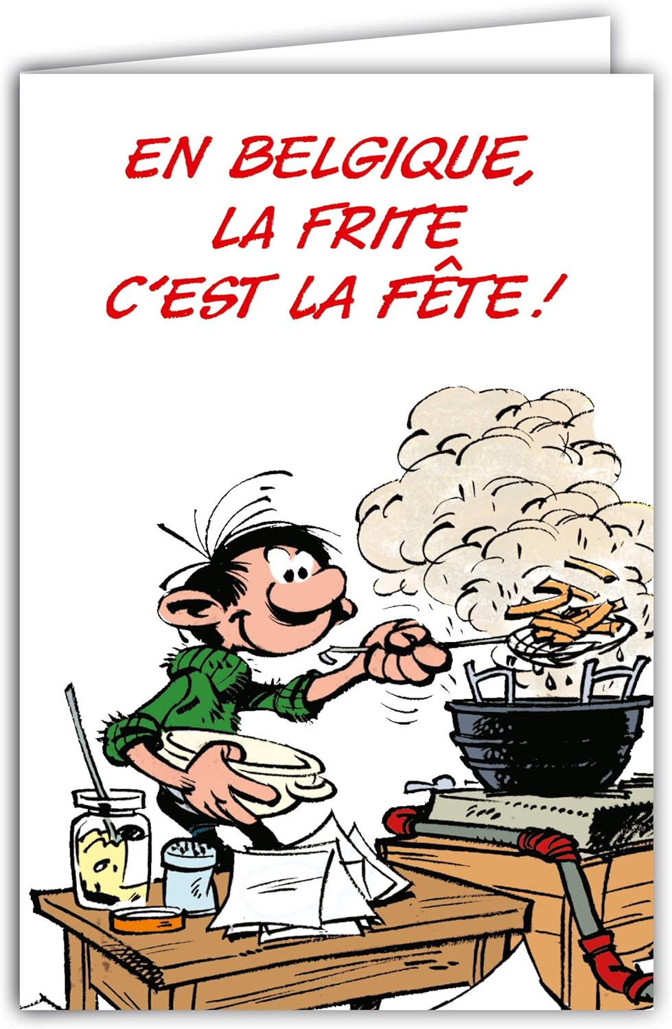 Carte Anniversaire Gaston Lagaffe Belgique 1 Un An De Plus Amazon Fr Fournitures De Bureau