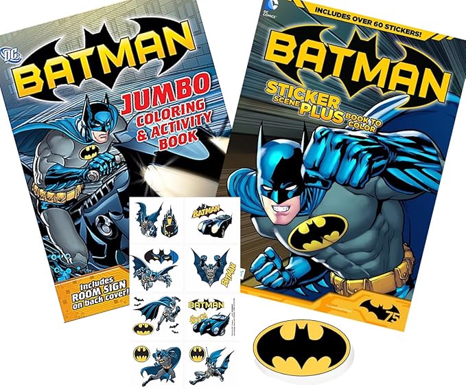 Buy Batman Bundle Of 4 Batman Coloring And Sticker Scene Book Batman Coloring Book Batman Eraser And Batman Tattoos Online At Low Prices In India Amazon In