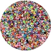 2000pcs 3mm Half Pearl for Crafts Flatback Round Half Pearl Beads for Jewelry Making Nail Art Scrapbook Craft Wedding Dress Decoration(Mix AB Colors)