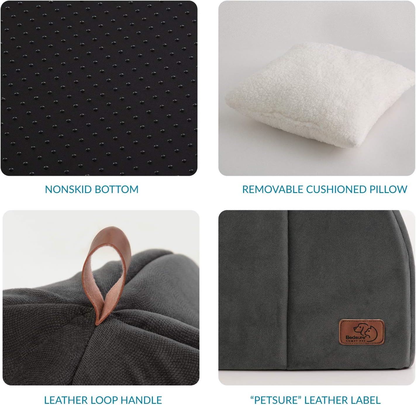 Bedsure Pet Tent Cave Bed for Cats/Small Dogs - 15x15x15 inches 2-in-1 Cat Tent/Kitten Bed/Cat Hut with Removable Washable Cushioned Pillow - Microfiber Indoor Outdoor Pet Beds, Dark Grey : Pet Supplies