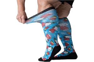 Viasox Snoopy Diabetic Socks for Women & Men, Peanuts EasyStretch Winter Christmas Collection