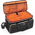 Trunab Large Travel DJ Cable File Bag with Inner Detachable Divider and Padded Compartment for 15.6” Laptop, Cable Organizer 