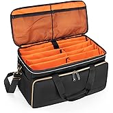 Trunab Large Travel DJ Cable File Bag with Inner Detachable Divider and Padded Compartment for 15.6” Laptop, Cable Organizer 
