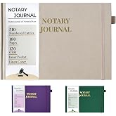 Notary Journal Log Book, Linen Notary Book with 510 Record Entries, Notary Log Books Notarial Public Journal for Notarial Acts, Notary Supplies with Privacy Guard, 120gsm Thick Paper, 10&Prime;x7&Prime; (Beige)