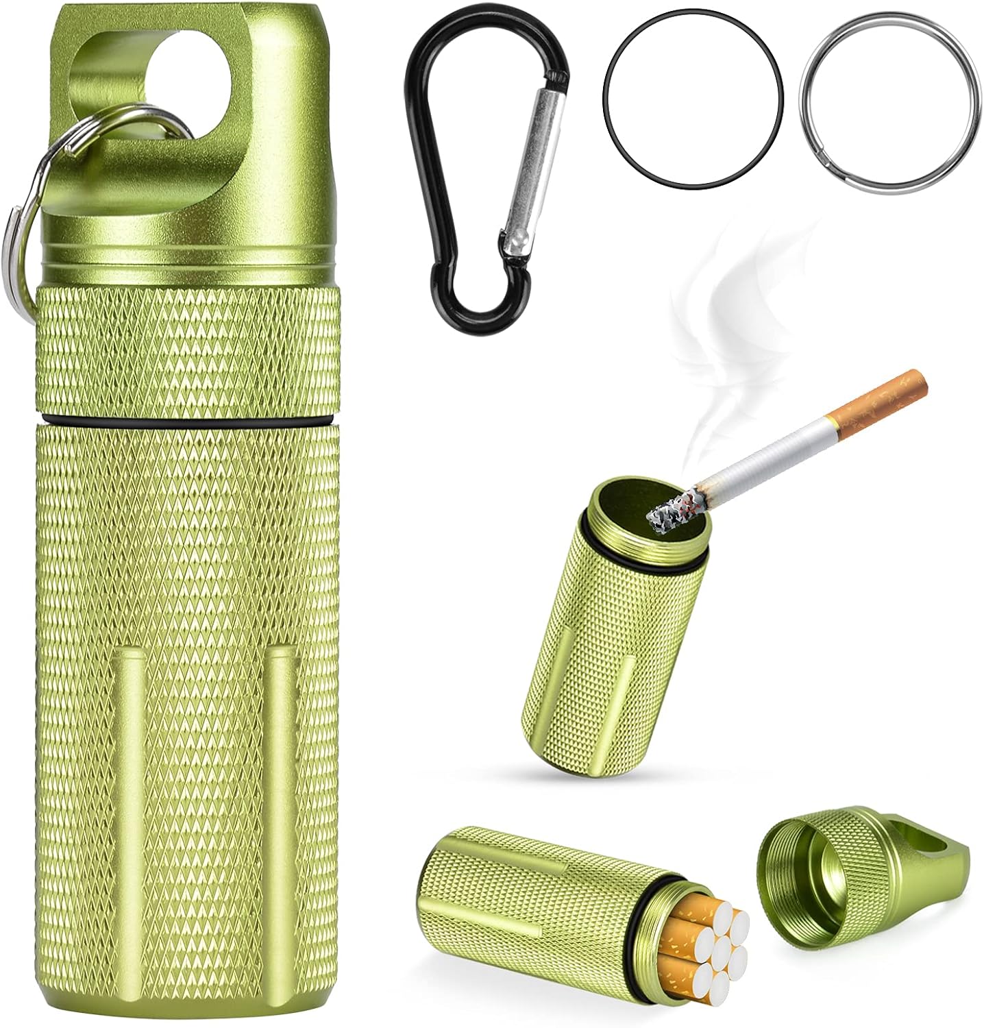 Amazon Co Jp 携帯灰皿 Ninonly 車用灰皿 おしゃれ はいざら 完全防水 におわない 密閉 カラビナ付き ふた付き アウトドア アッシュトレイ ポータブル 大容量 携帯用 グリーン シューズ バッグ