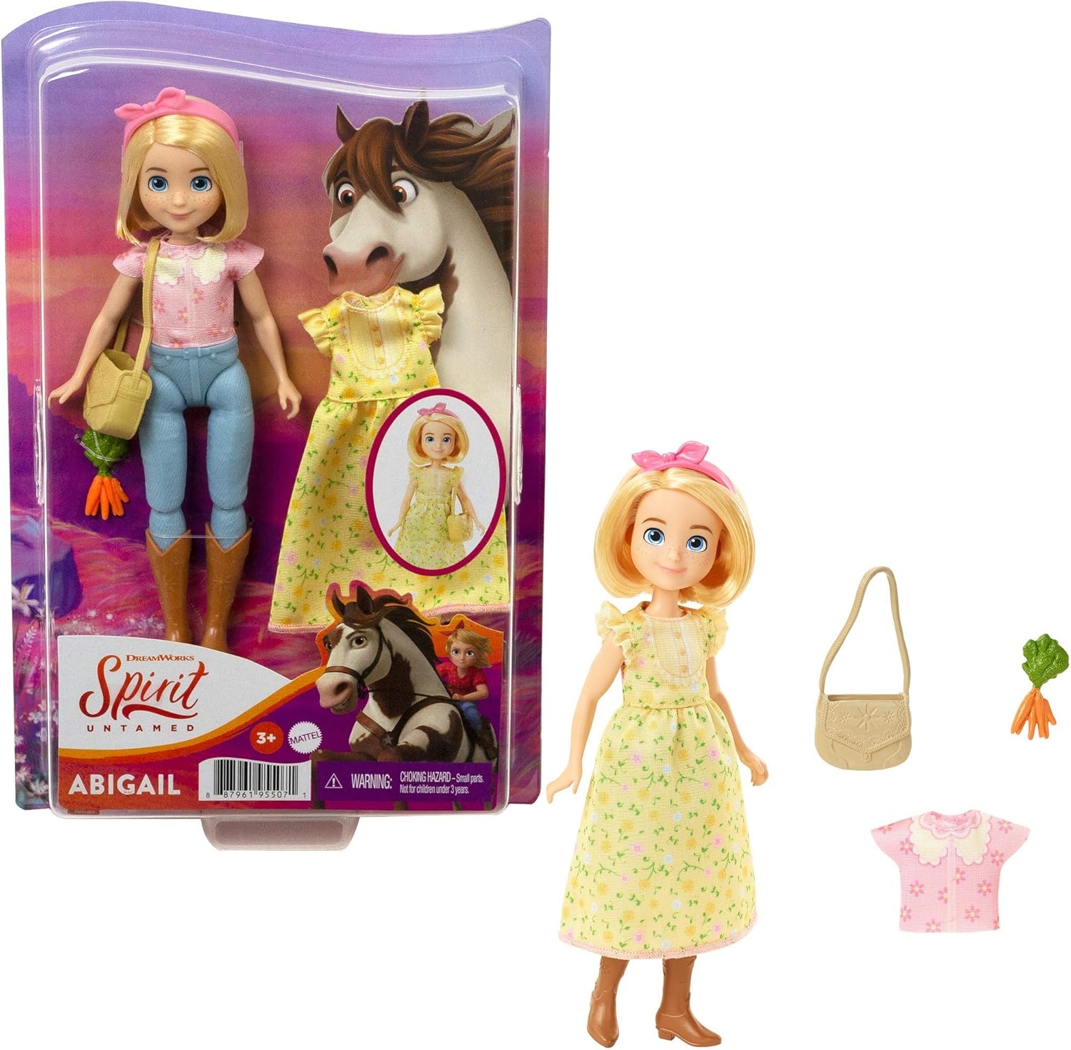 Mattel Spirit Untamed Abigail Doll and Fashion, Multicolor, 7 inches