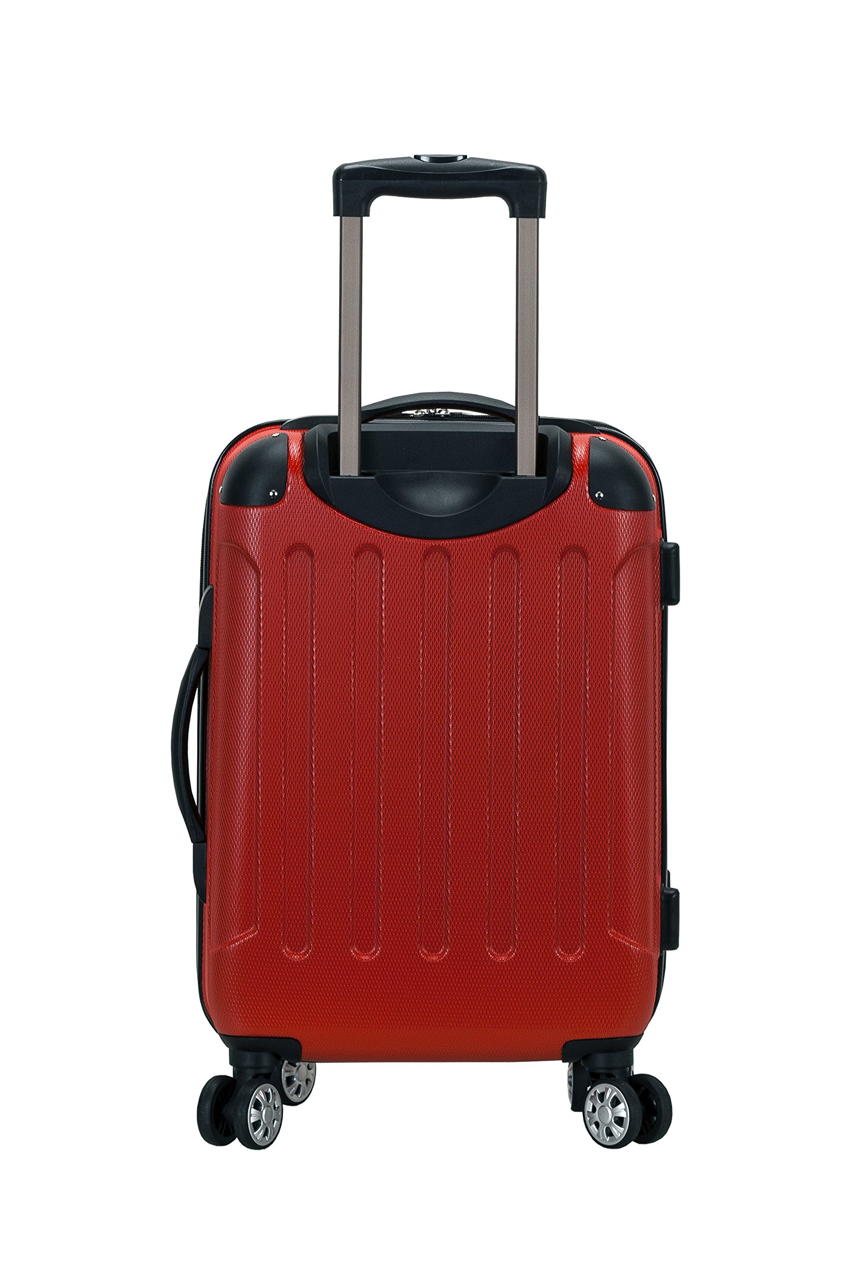 Rockland London Hardside Expandable Luggage with Spinner Wheels, Red, Carry-On 20-Inch