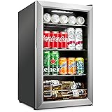Ivation 101 Can Beverage Refrigerator | Freestanding Ultra Cool Mini Drink Fridge | Beer, Cocktails, Soda, Juice Cooler for H
