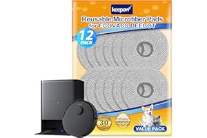 KEEPOW Vacuum Mop Pads Replacement for ECOVACS DEEBOT X1 Omni/X1 Turbo/T20 Omni/T10 Omni/X2 Omni/T30S/N30 Pro Omni/N30 Omni/T30S AI/T30S Pro/T30S CARE/T50 OMNI/T50 PRO OMNI/T50 MAX PRO Omni