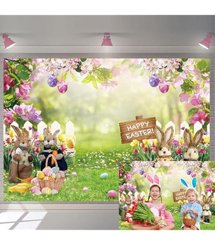 Amazon.com : Easter Background 7 x 5 ft, Spring Garden Scene