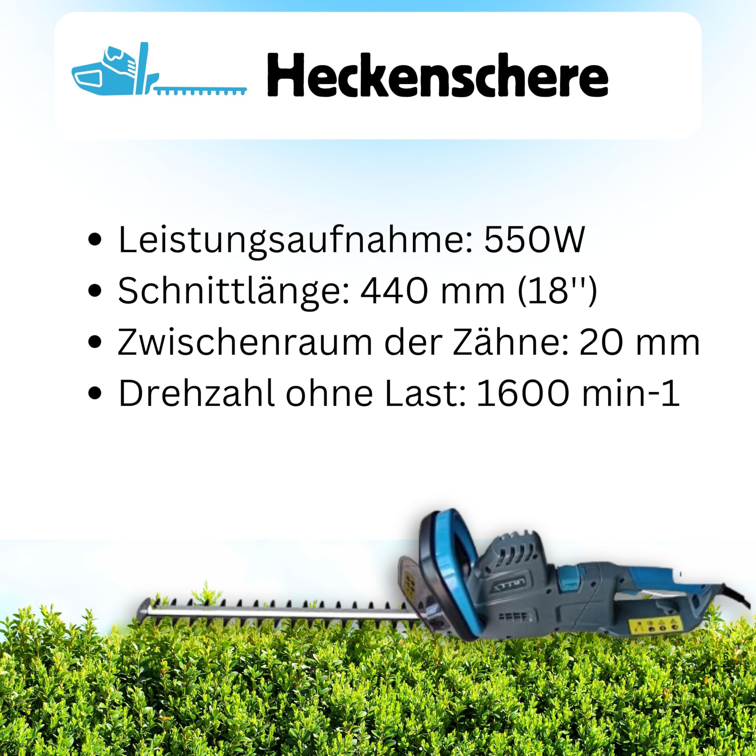 IMLEX Multi-Kombi-Garten-Set 5in1 Heckenschere Rasentrimmer Kettensäge mit Teleskopstab und Verstellbarer Schnittwinkel 3