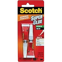 Scotch Super Glue Gel, 0.07-Ounce, 2-Pack