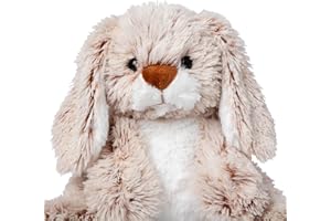 Melissa & Doug Burrow Bunny Stuffed Animal Plushie with Big Feet, Floppy Ears & Fluffy Tail, Adorable Pretend Play Toddler Toys for Girls & Boys 3+