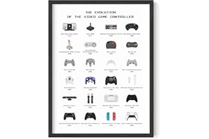 HAUS AND HUES Retro Video Game Poster for Wall, Gaming Decor, Video Game Room Wall Art for Boys, Gaming Art Print for Gamers, Controller Poster UNFRAMED (Controller, 12x16)