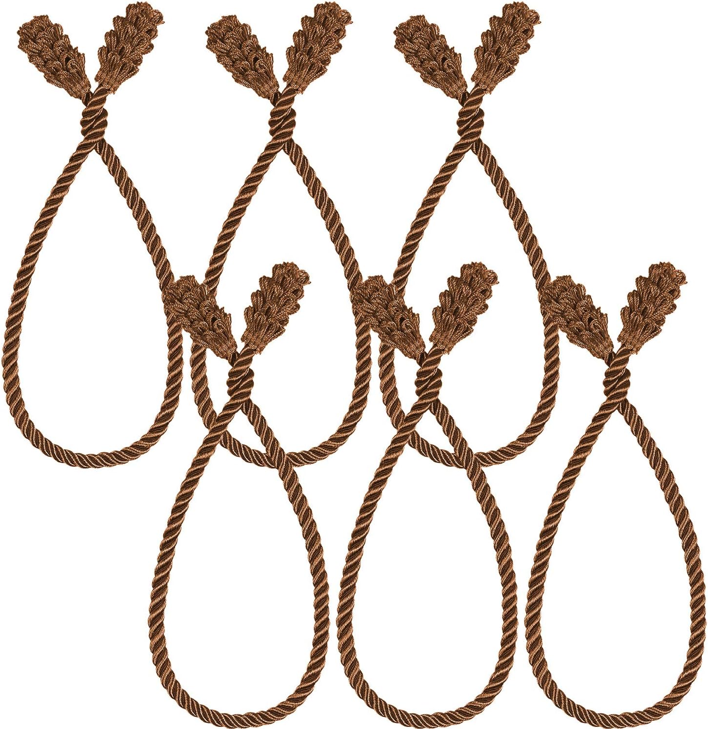 Wreaths, Garlands & Swags - Shappy Christmas Garland Ties Banister Ties Christmas Decorative Twist Ties Reusable and Flexible Twist Ties for Garland, Garland Ties for Banister Home Decoration(Brown,6 Pieces)