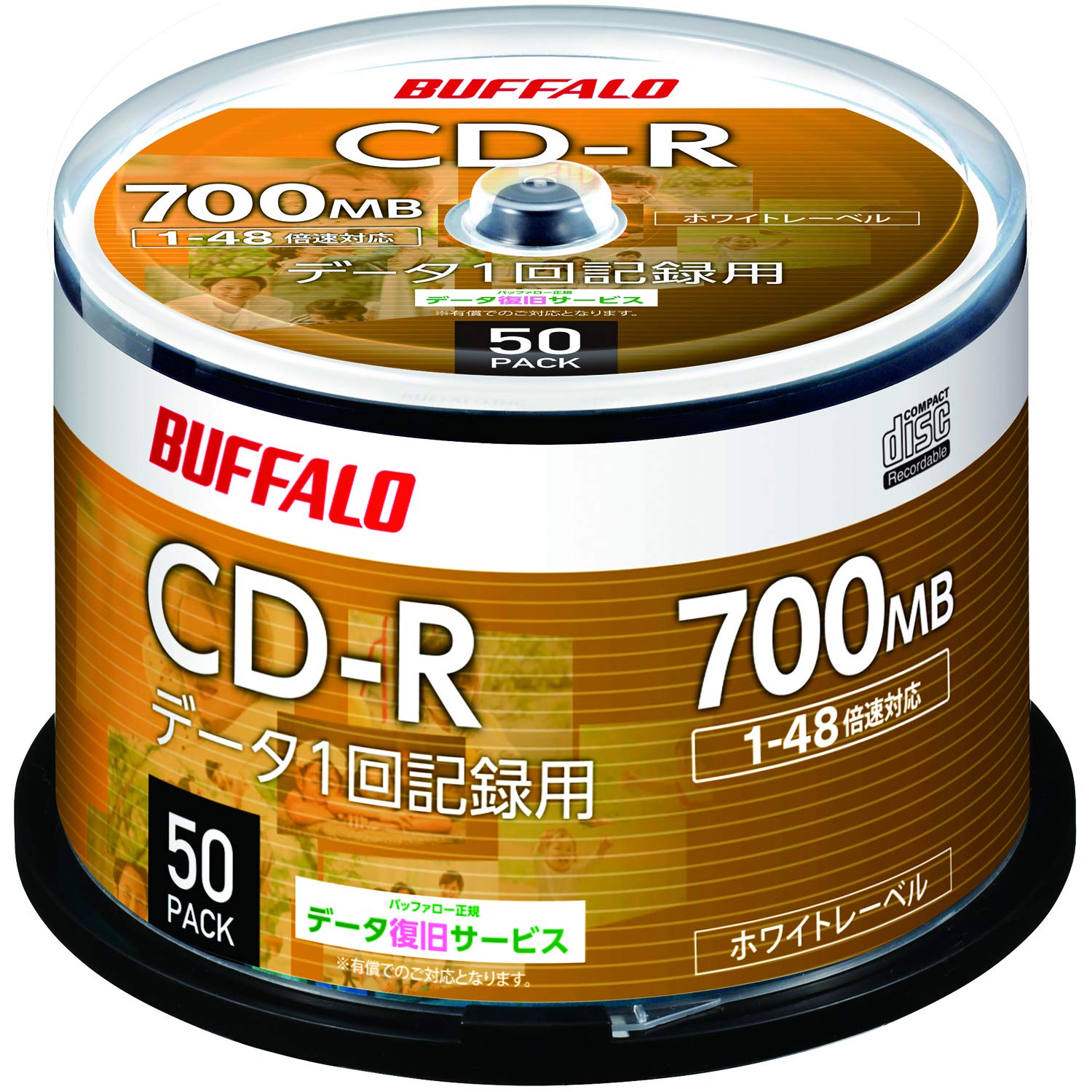BUFFALO RO-CR07D-050PW/N 光ディスク データ用CD-R バッファローの商品画像