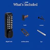 XFORT Digital Door Lock Matt Black Keypad Optional Hold Back Function view 5