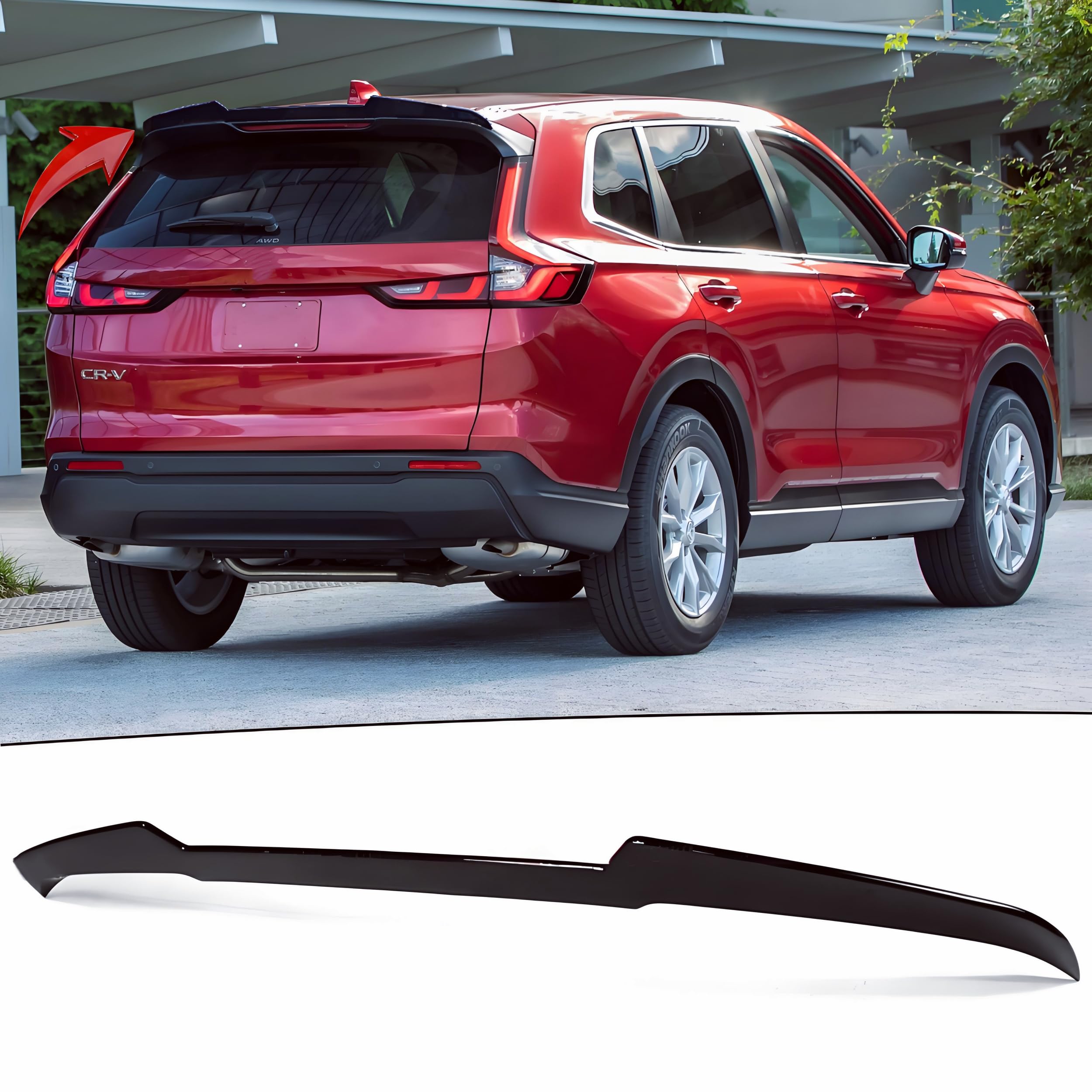 Photo 1 of NEESPOC Rear Window Roof Spoiler Visor Tailgate Wing Fit for Honda CR-V CRV 2023 2024 2025 EX/EX-L/LX/Hybrid Sport V-Style Lip Exterior Accessories Gloss Black