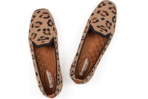 Frank Mully Women's Loafer Flats Square Toe Comfortable Office Work Shoes, Cute Penny Loafer Slip On Walking Driving Shoes