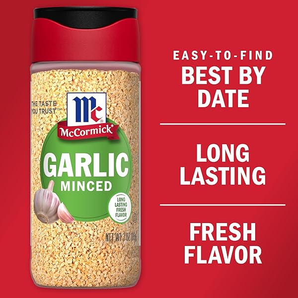 MCCORMICK MINCED GARLIC, 3 OZ