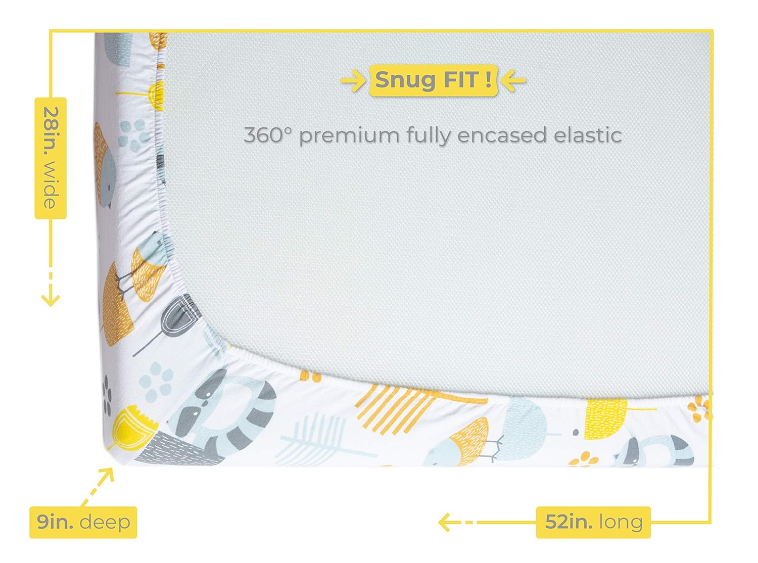 Sábanas para cuna Pickle & Pumpkin Premium, 100% algodón orgánico ...