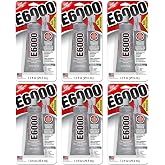 E6000 Industrial Adhesive Medium Viscosity Clear Precision Tip 1 oz (Pack of 6)