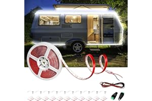 DUOFU365 RV Awning Led Lights, 12V 16.4FT RV Outside Light, Waterproof Underglow Led Light Kit for Home Camper Motorhome Travel Trailer Concession Stands Food Trucks Strip Light, White