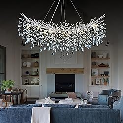 kvtinmty Modern Crystal Silver