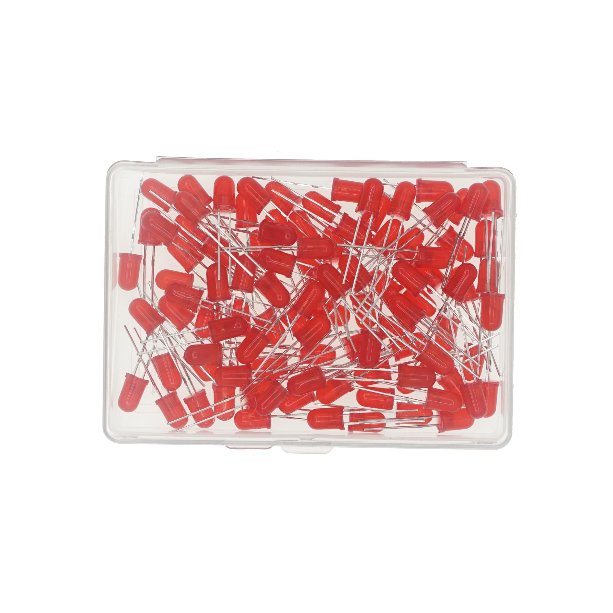 Photo 1 of 100 Pcs 5mm Red LED Diode Lights - DC 2V-3V 20mA Emitting Diodes LED Bulb - DIY Science Project Electronics Components Lighting Kit