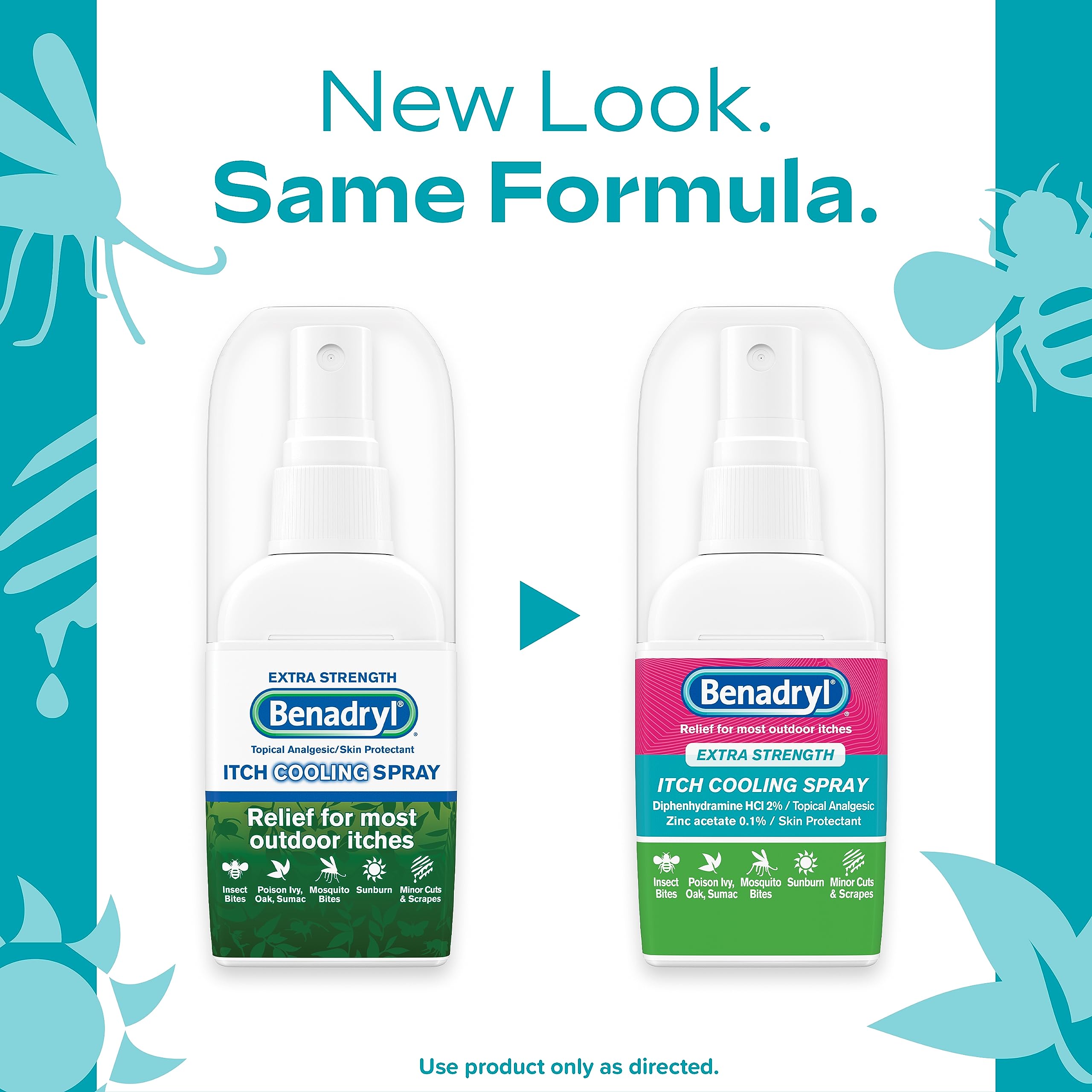 Image showcasing Mua Benadryl Extra Strength Itch Cooling Spray, Topical Analgesic Spray ...