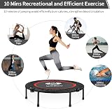 FK Sports 40" Foldable Mini Trampoline Rebounder Adults Indoor Exercise Handle view 5