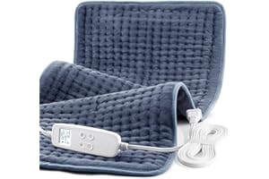 VAAGHANM Heating Pad: 33 x 17 inches Electric Heating Pad for Back Pain Relief -Extra Large Heat Pad for Shoulder/Neck/Cramp/Menstrual Pain - Upgraded 6 Timer & 6 Temperature Controller