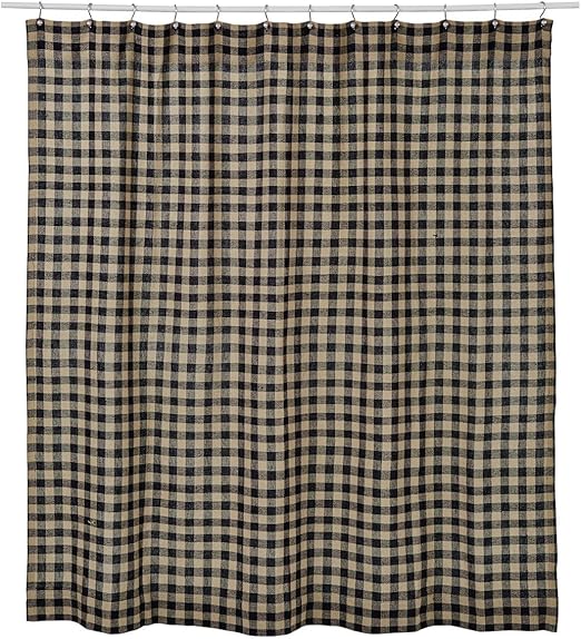 Amazon Com Vhc Brands Classic Country Primitive Bath Burlap Check
