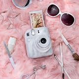 Instax Mini 12 Camera Clay White by Instax – Auto Exposure Selfie Mirror view 4