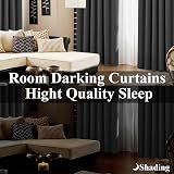 AMEHA Grey Blackout Eyelet Curtains 66x84 Navy Darkening Room 1 Panel view 4