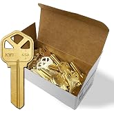 SUMMIT DOORWARE Kwikset Key Blanks Premium Brass Uncut Blank Key Pack of 50 | Premium brass KW1 key blanks designed for Kwikset locks ideal for home office locksmith and professional key cutting needs