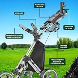 Caddytek Explorer V8 Golf Push Cart Unisex Silver 2-Stage Fold view 5