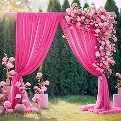 PARTISKY Wedding Arch Draping Fabric,2 Panels 18FT
