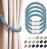 Pretty Jolly 4 Pack Magnetic Curtain Tiebacks Teal Modern Drape Holdbacks